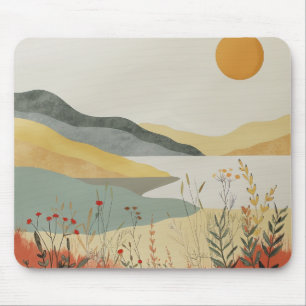 Boho Abstract Landscape (25) Mouse Pad