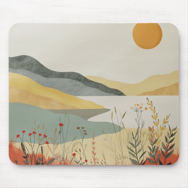Boho Abstract Landscape (25) Mouse Pad (Front)