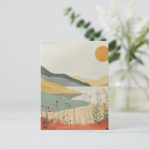 Boho Abstract Landscape (25) Postcard