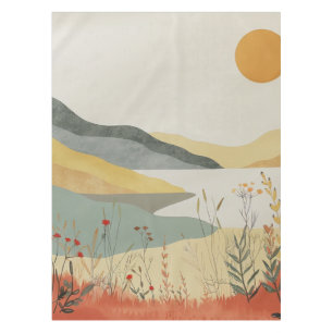 Boho Abstract Landscape (25) Tablecloth