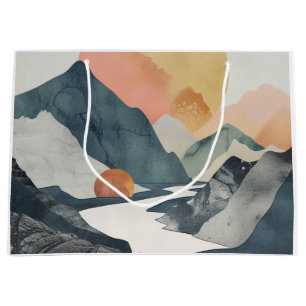 Boho Abstract Landscape (2) Large Gift Bag