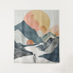 Boho Abstract Landscape (2) Tapestry