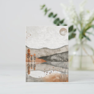 Boho Abstract Landscape (3) Postcard