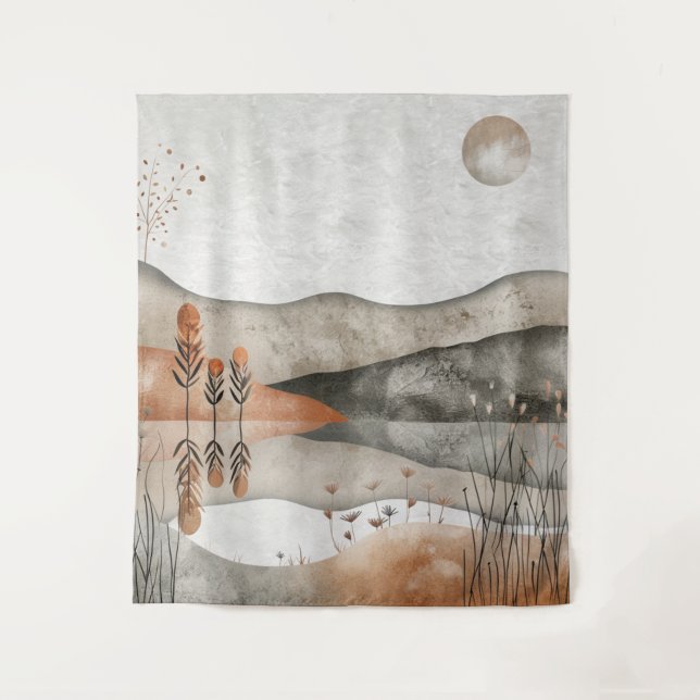 Boho Abstract Landscape (3) Tapestry (Front)