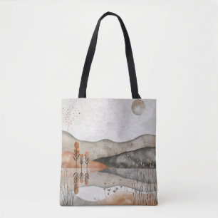 Boho Abstract Landscape (3) Tote Bag