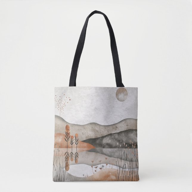 Boho Abstract Landscape (3) Tote Bag (Front)