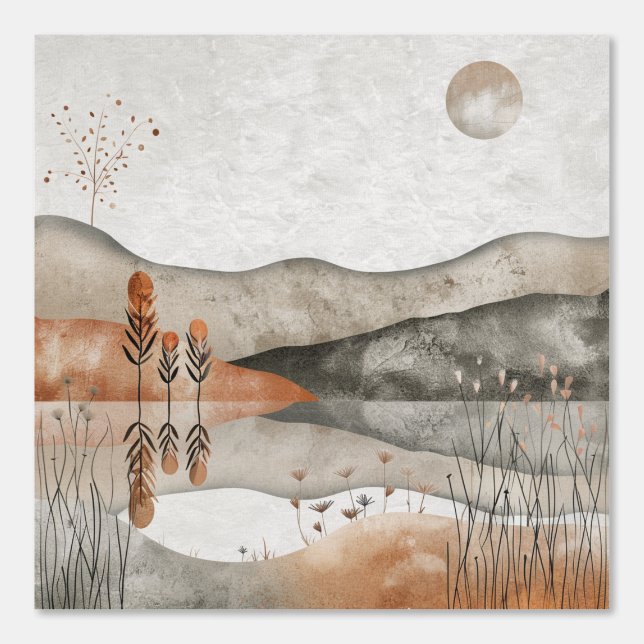 Boho Abstract Landscape (3) Wallpaper (Front)