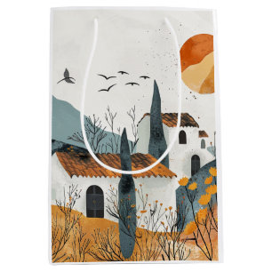 Boho Abstract Landscape (4) Medium Gift Bag