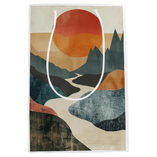 Boho Abstract Landscape (5) Medium Gift Bag