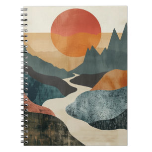 Boho Abstract Landscape (5) Notebook