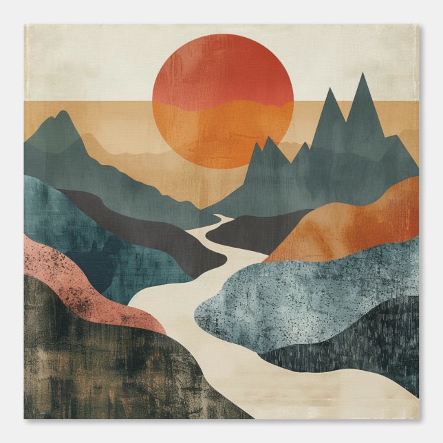 Boho Abstract Landscape (5) Wallpaper (Front)