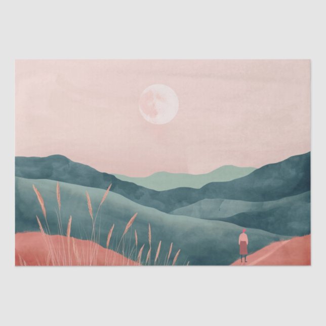 Boho Abstract Landscape (7) Tissue Paper (Front)