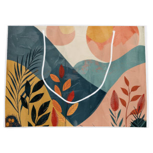 Boho Abstract Landscape (8) Large Gift Bag