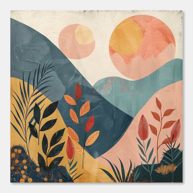 Boho Abstract Landscape (8) Wallpaper (Front)