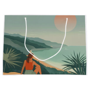 Boho Abstract Landscape (9) Large Gift Bag