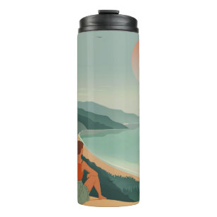 Boho Abstract Landscape (9) Thermal Tumbler