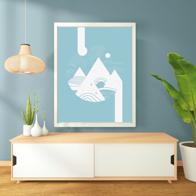 Boho Abstract Landscape Moon  Poster (Creator Uploaded)