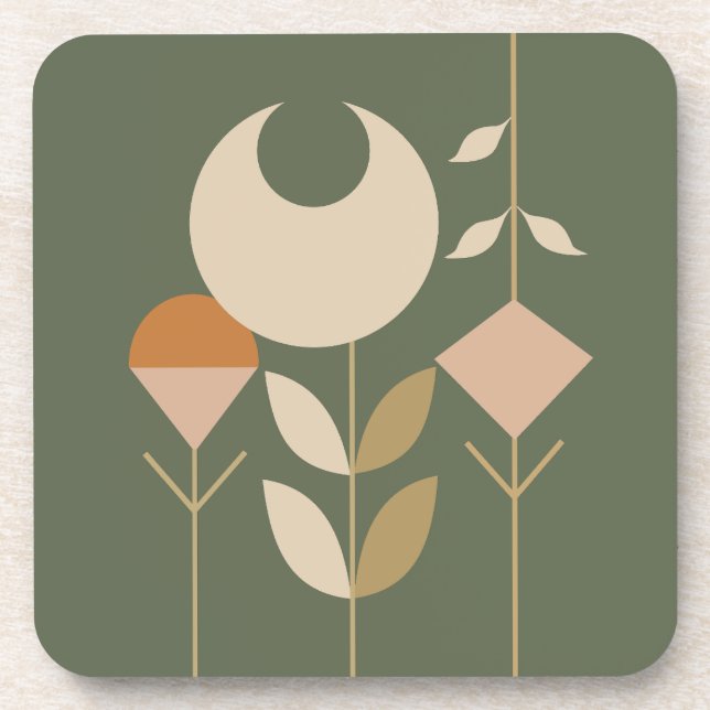 Boho Abstract Lily Coaster (Front)