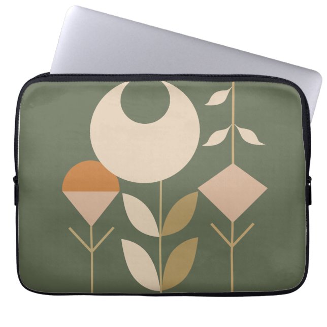 Boho Abstract Lily Laptop Sleeve (Front)