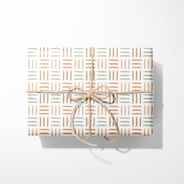 Boho Abstract Lines - Neutral Wrapping Paper (Creator Uploaded)