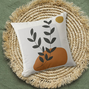 Boho Abstract Minimalist Autumn theme pillow