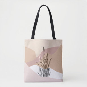Boho Abstract Modern Succulent Tote Bag