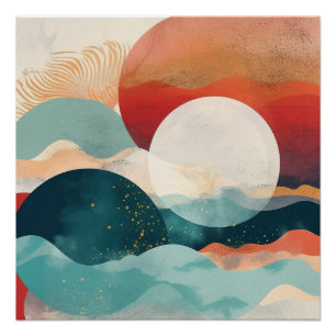 Boho Abstract  Poster