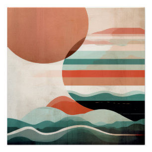 Boho Abstract Poster