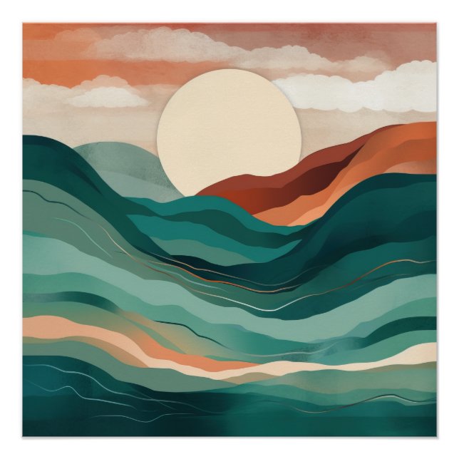 Boho Abstract  Poster (Front)