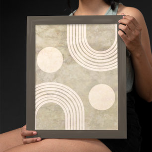 Boho Abstract Rainbow Art Décor Poster