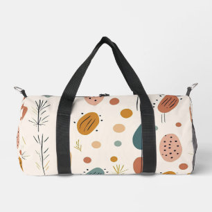 Boho Abstract Retro Modern Collection Duffle Bag