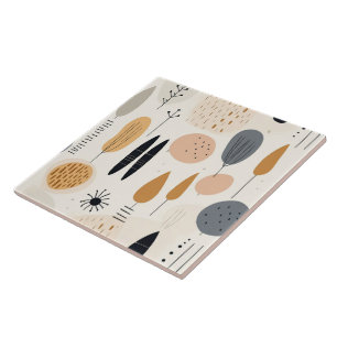 Boho Abstract Retro Popular Collection Ceramic Tile