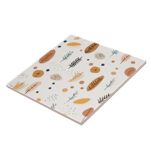 Boho Abstract Retro Trendy Collection Ceramic Tile