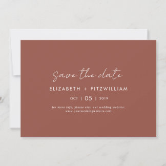 Boho Abstract | Rust Maple Horizontal Save The Date