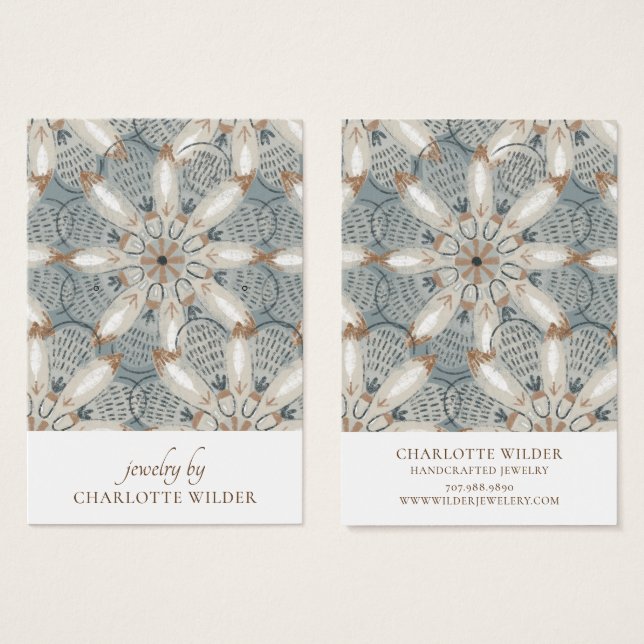 Boho Abstract Shapes Earring Display Card (Front & Back)