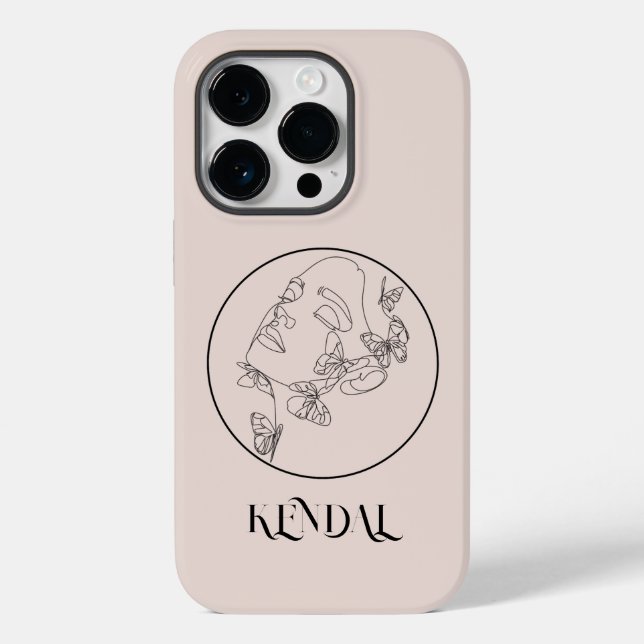 Boho Abstract Simple Line Art, Boho Chic Case-Mate iPhone Case (Back)