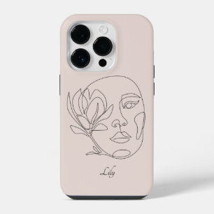 Boho Abstract Simple Line Art, Boho Chic Case-Mate iPhone 14 Pro Case