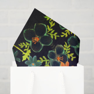 Boho Acrylic Painting Floral Design Tissue Paper