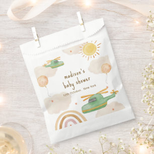 Boho Adventure Helicopter Airplane Baby Shower Favour Bag