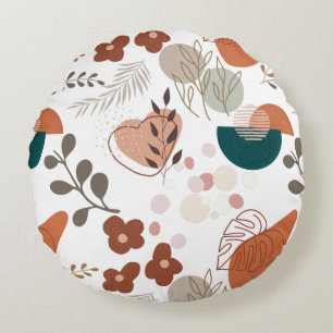 BOHO Aesthetic Pattern A10 Round Cushion