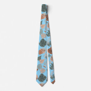 BOHO Aesthetic Pattern A12x4. L Blue BG Tie