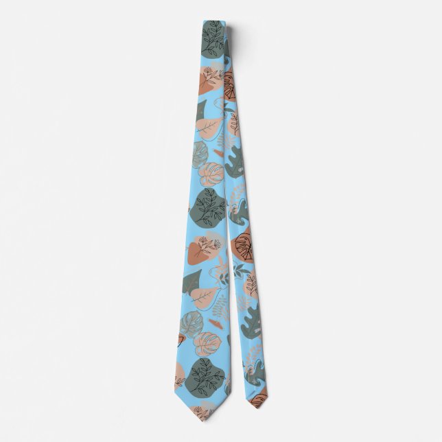 BOHO Aesthetic Pattern A12x4. L Blue BG Tie (Front)