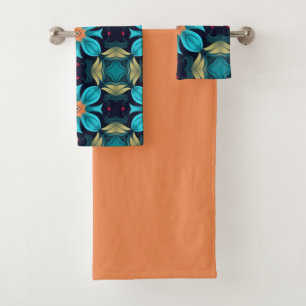 Boho Aliette 2 Blue Green Bath Towel Set