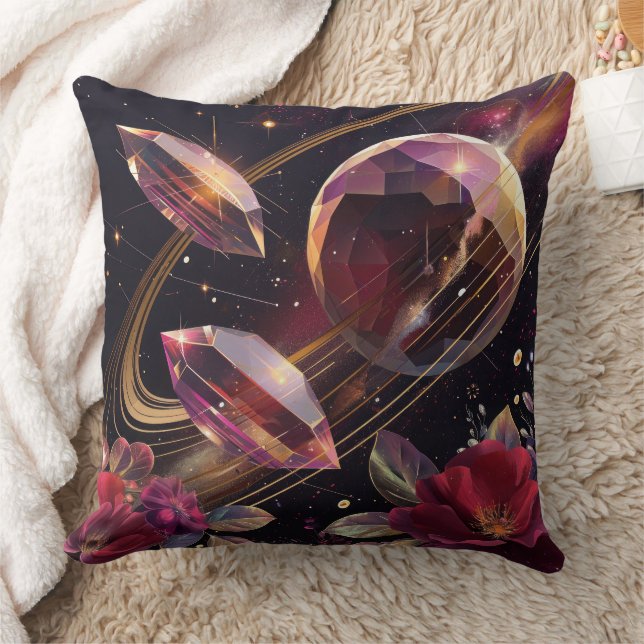 Boho Amethyst Celestial Mystical Pattern Cushion (Blanket)
