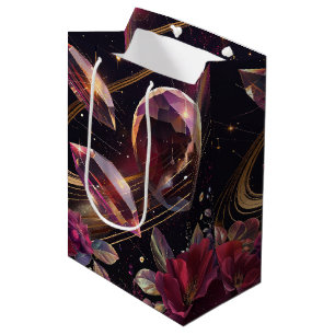 Boho Amethyst Celestial Mystical Pattern Medium Gift Bag
