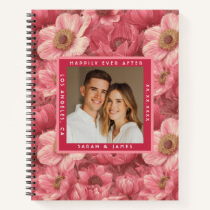 Boho Anemones Themed Forest Wedding Notebook