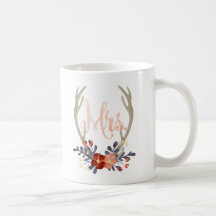 Boho Antler Mrs. Mug
