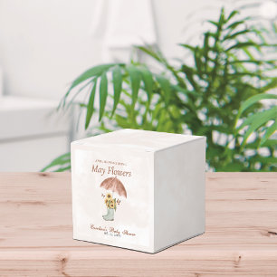 Boho April Showers Bring May Flower Baby Shower Favour Box