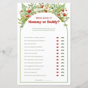 Boho Arch Berry Sweet Strawberry Mummy or Daddy 