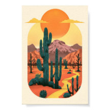Boho Arch Desert Cactus Minimal Landscape